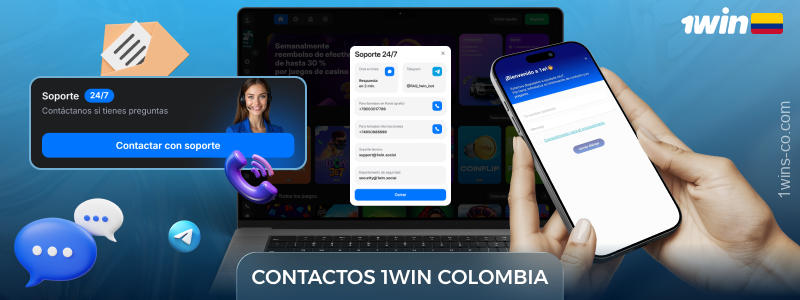 El equipo de soporte de 1Win Colombia está disponible 24/7 para ayudar a través de canales de comunicación amigables
